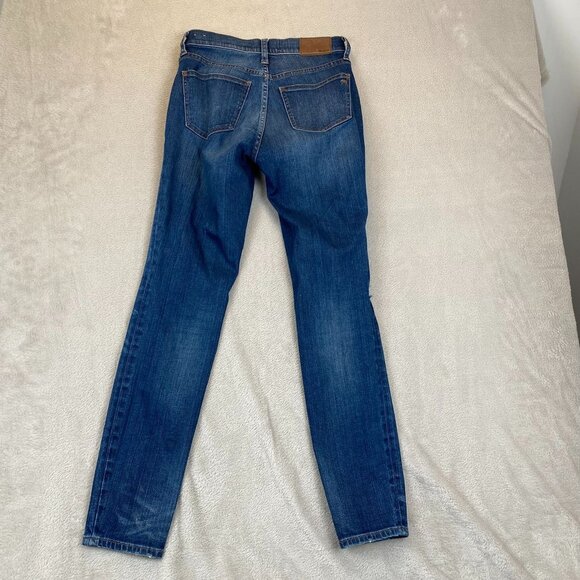 Madewell Women's Jeans Size 25 High Riser Skinny Distressed Dark Wash Stretch - Picture 13 of 13